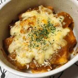 カレーリメイク♡ヘルシー厚揚げグラタン